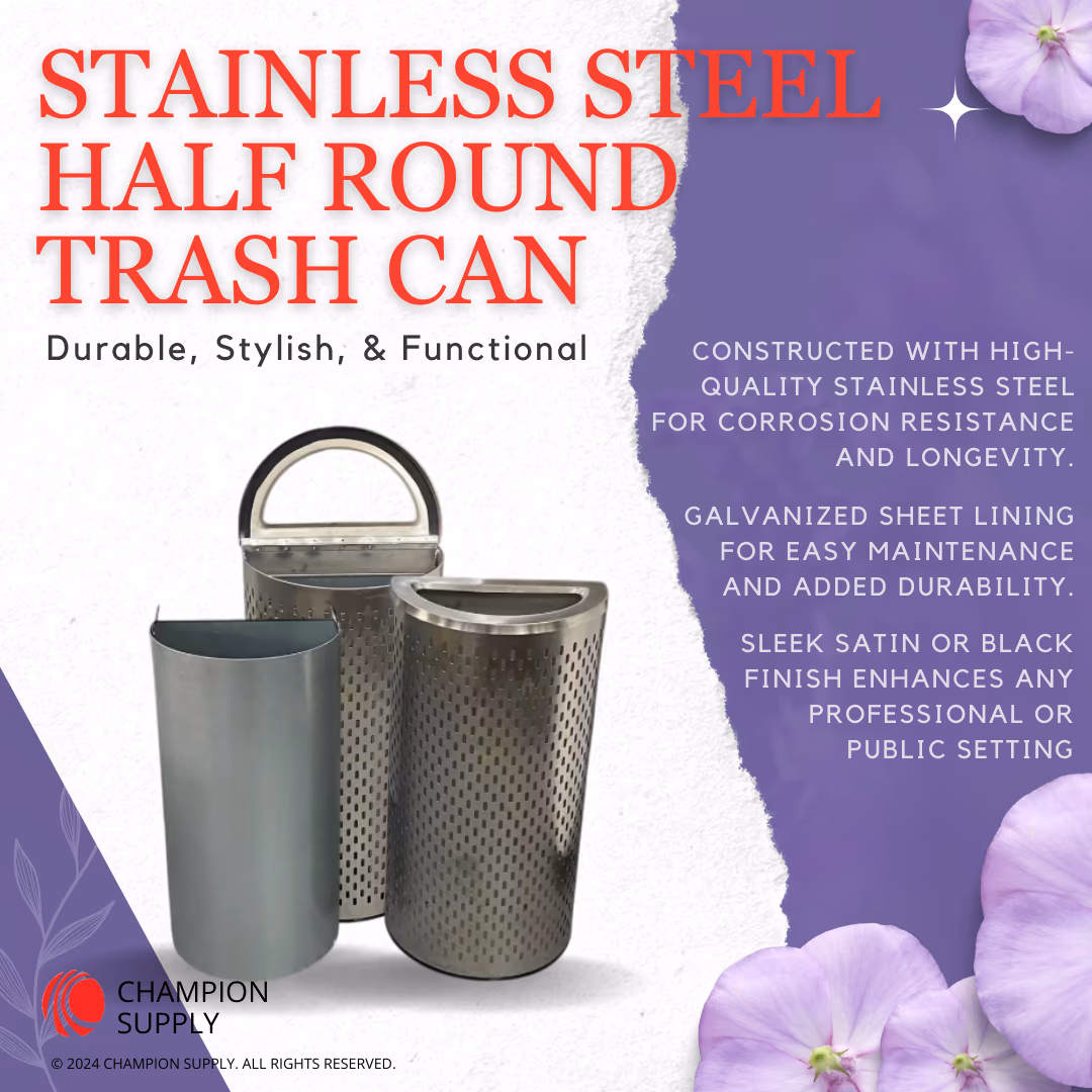 Half Moon Commercial Trash Can 19 Gallon, Per Piece